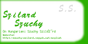 szilard szuchy business card